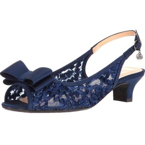 J Renee 9w Blue Open Toe Slingback Sandle